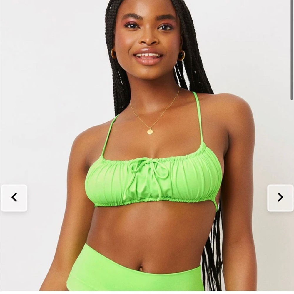 Frankie‘s bikinis BNWT dreamy top XS neon green